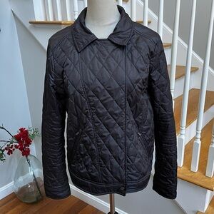 Banana Republic Large Women’s Black Quilted Puffer Jacket Classic Utility Casual